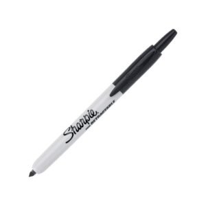 Sharpie Permanent Markers - Black, Fine (Retractable)